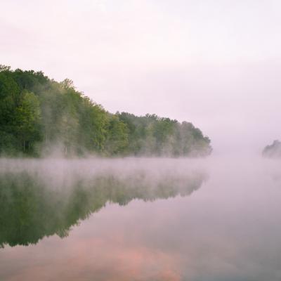 Beaver Creek Resevoir with fog.